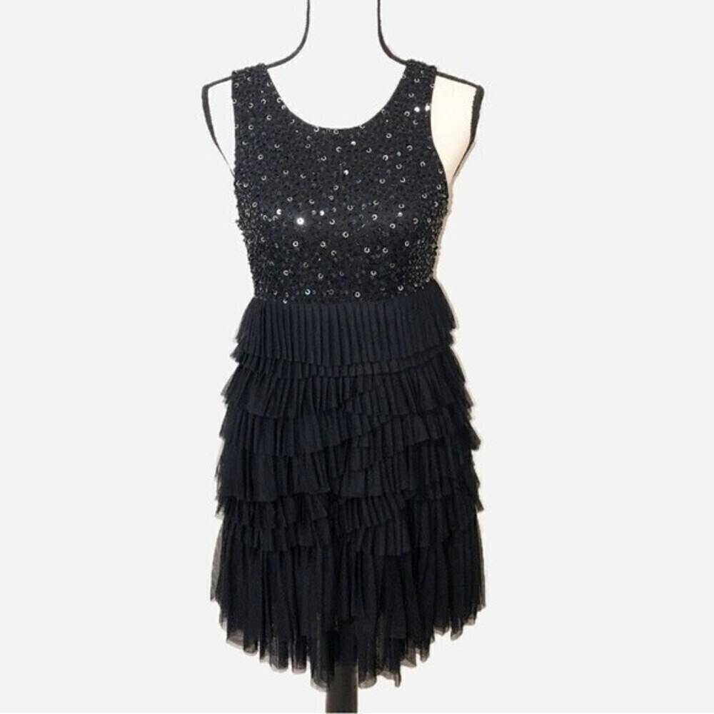 Homecoming Dress Size L Black Sequined Party Fairy Whimsigoth Witchy Miss Me